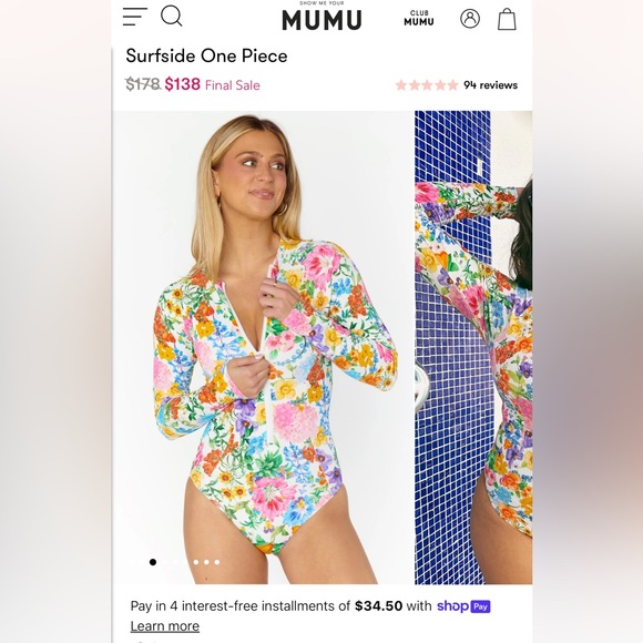 Show Me Your MuMu Other - Show Me Your MuMu Floral One Piece